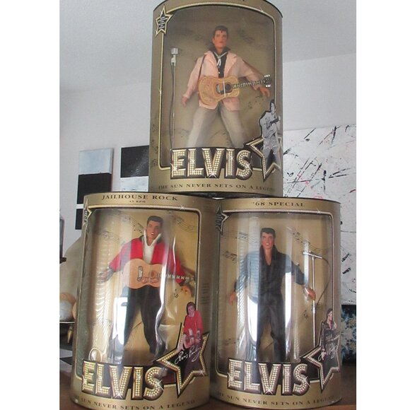 3 - 12" Elvis Presley, Collectable dolls, Vintage, 1993, TCB - Picture 1 of 16